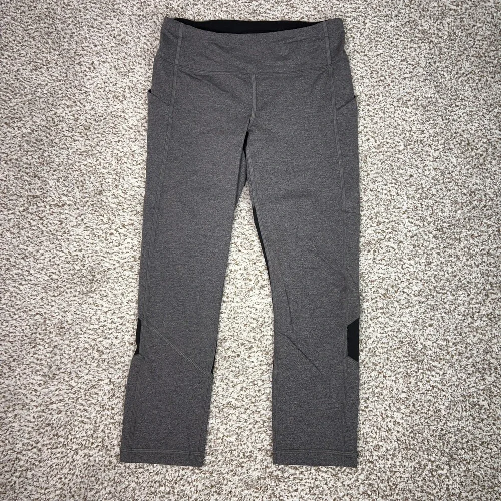 Lululemon Pants Womens 6 Gray Wunder‎ Under High Rise Yoga Athletic Activewear